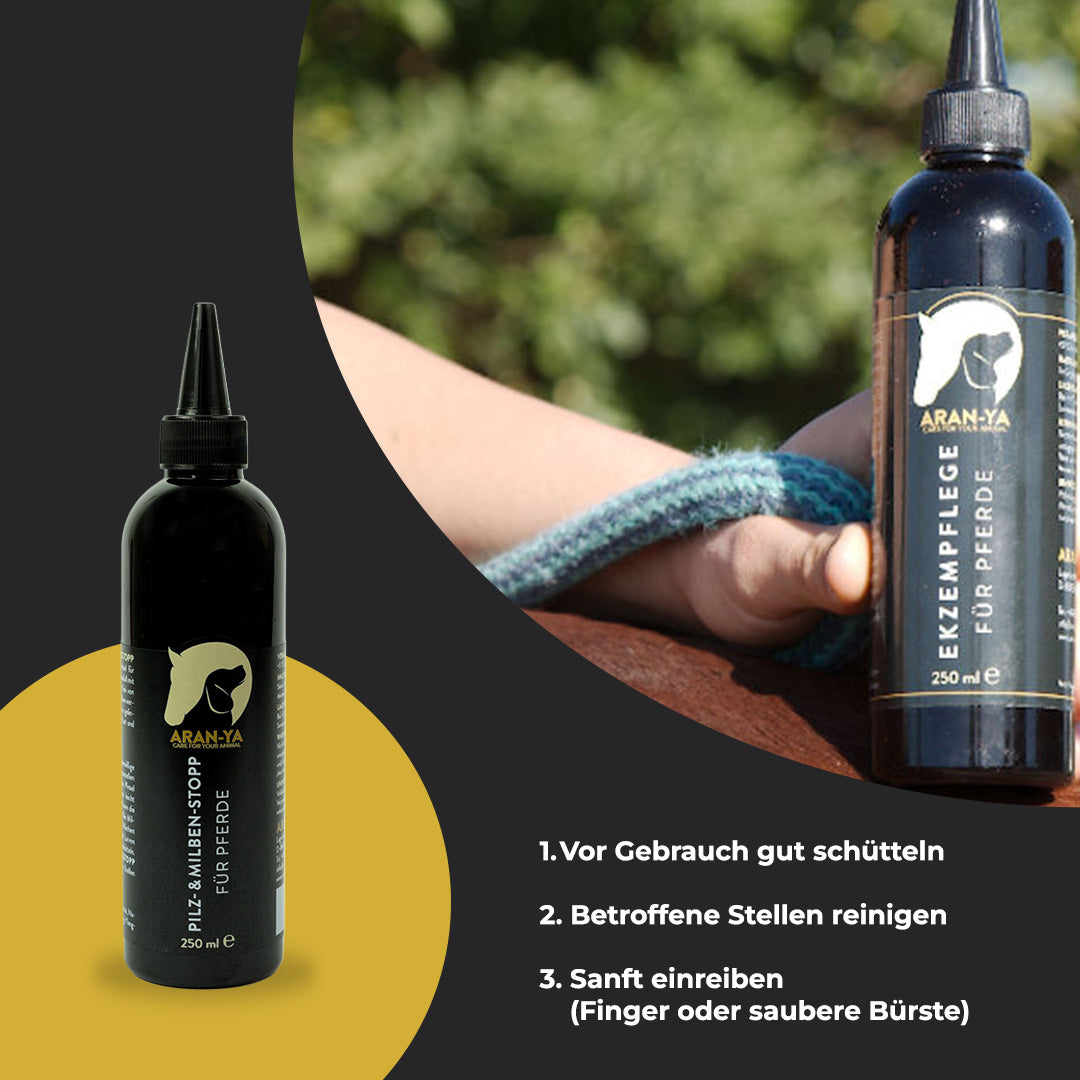 ARAN-YA Hautpflege für Pferde bei Ekzemen